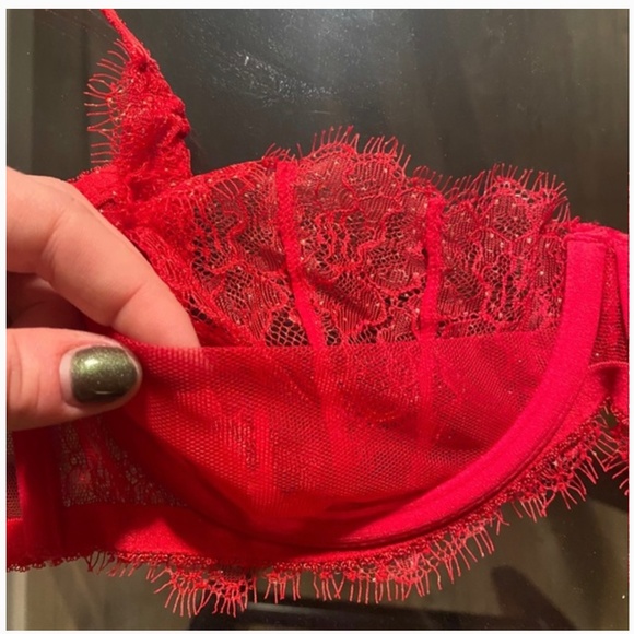 NWT red Agent Provocateur Grace lace bra 32DD - Picture 6 of 8